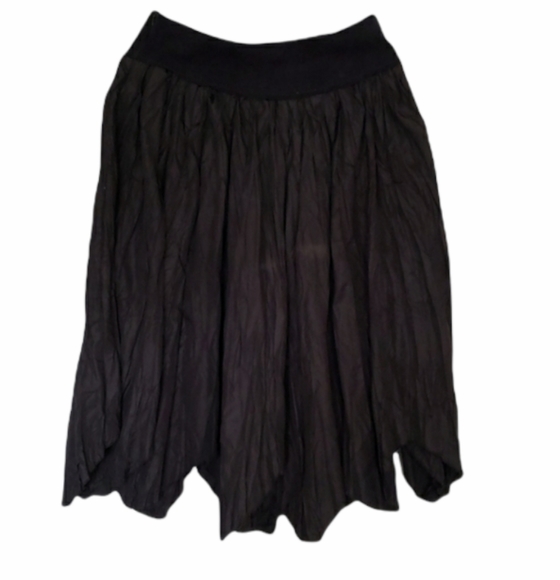 Vintage Y2K Black Boho Asymmetrical Studded Skirt - Picture 2 of 7